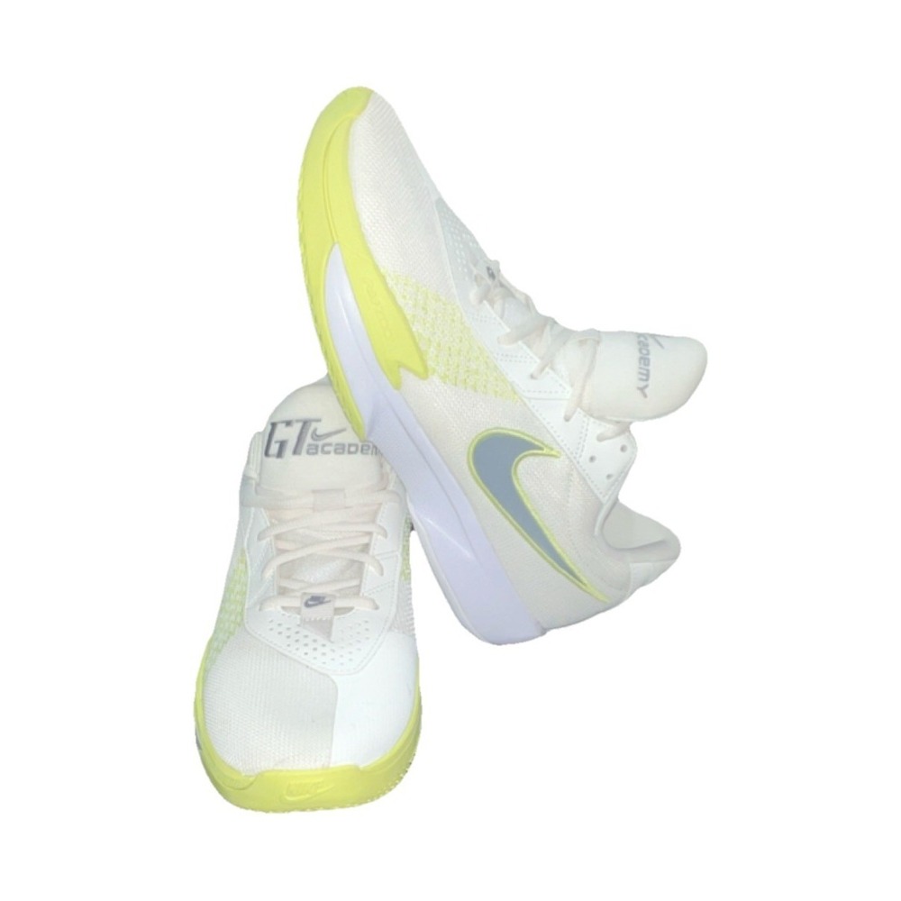 31N10/Nike GT Academy Tennis Shoes White Yellow Gray US 11 Medium Unisex Adults